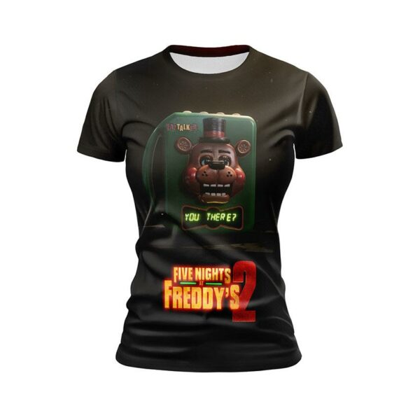 Футболка женская спортивная с принтом «Пять ночей с Фредди 2. Игра начинается. Five Nights at Freddy's 2. Game Begins»