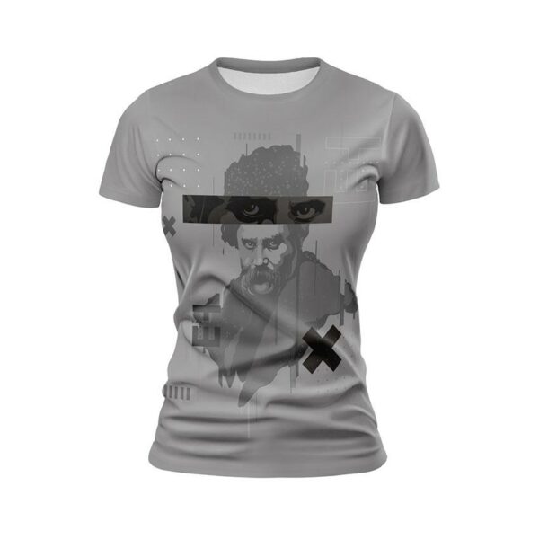 Футболка жіноча спортивна з принтом «Шевченко. Проникливий погляд. Shevchenko. Insightful look»
