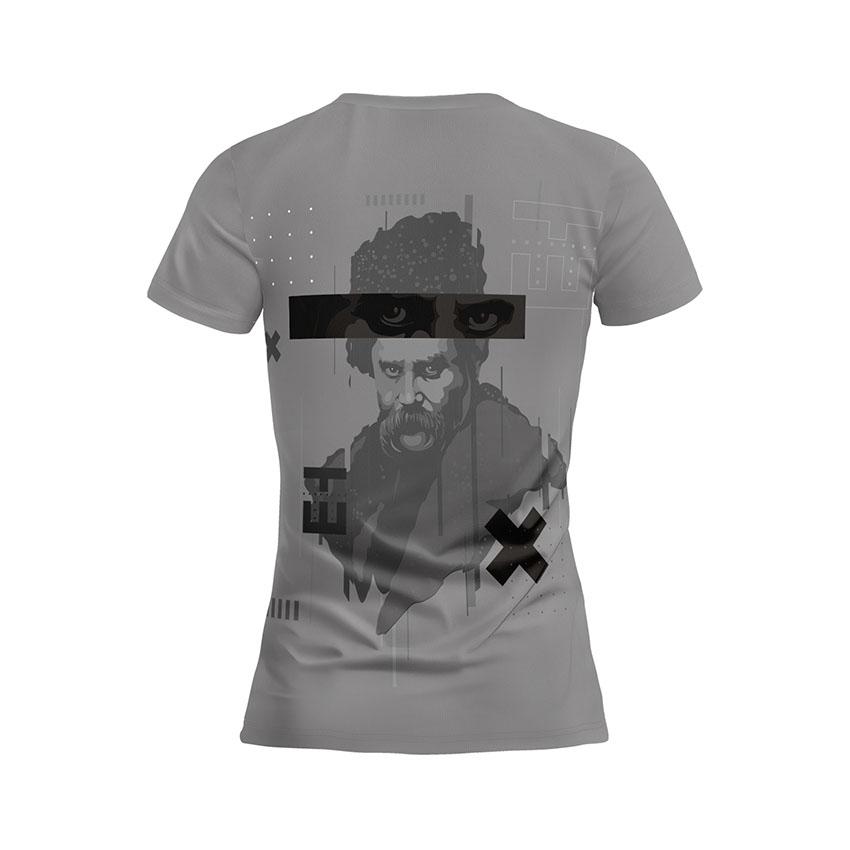 Футболка жіноча спортивна з принтом «Шевченко. Проникливий погляд. Shevchenko. Insightful look»