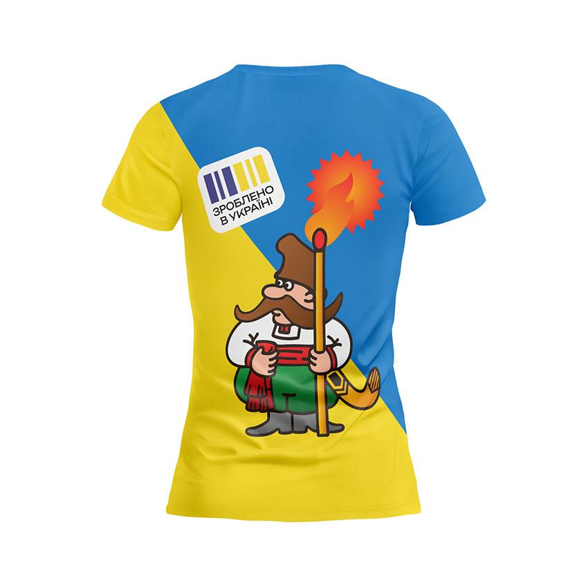 Футболка жіноча спортивна з принтом «Українські Сірники. Ukrainian Matches»