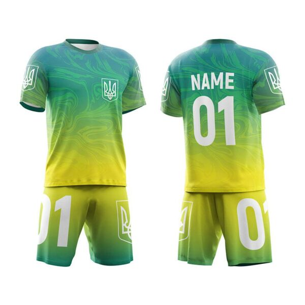 Футбольная форма мужская с именем и логотипом команды с принтом «Волна энергии. Wave of Energy»