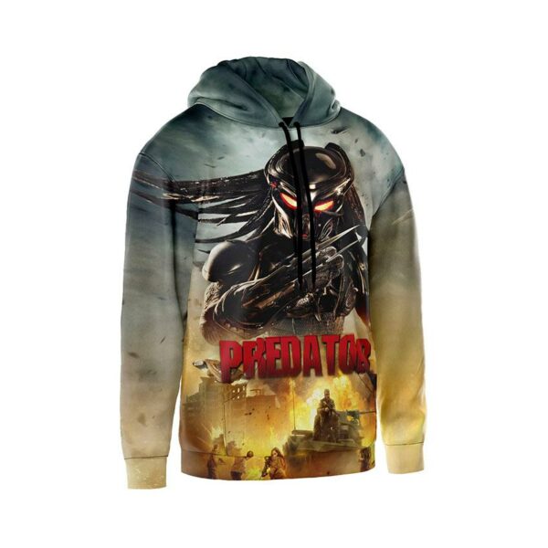 Худі чоловіче з принтом «Хижак. Битва. Predator. Battle»