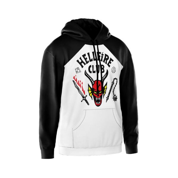 Худі чоловіче з принтом «Клуб Пекельного Полум'я. Дивні Дива. Hellfire club. Stranger Things»