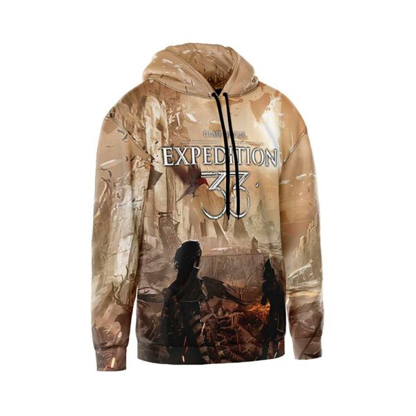 Худі чоловіче з принтом «Руїни майбутнього. Ruins of Future. Clair Obscur: Expedition 33»