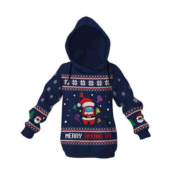 Худі дитяче з принтом «Амонг Ас. Космічне Різдво. Among Us. Space Christmas»