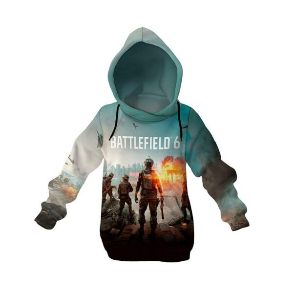 Худі дитяче з принтом «Бателфілд 6. Битва за місто. Battlefield 6. Battle for City»