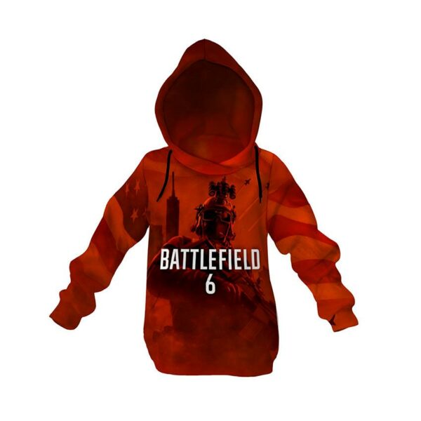 Худи детское с принтом «Батлфилд 6. Огненный фронт. Battlefield 6. Fire Front»