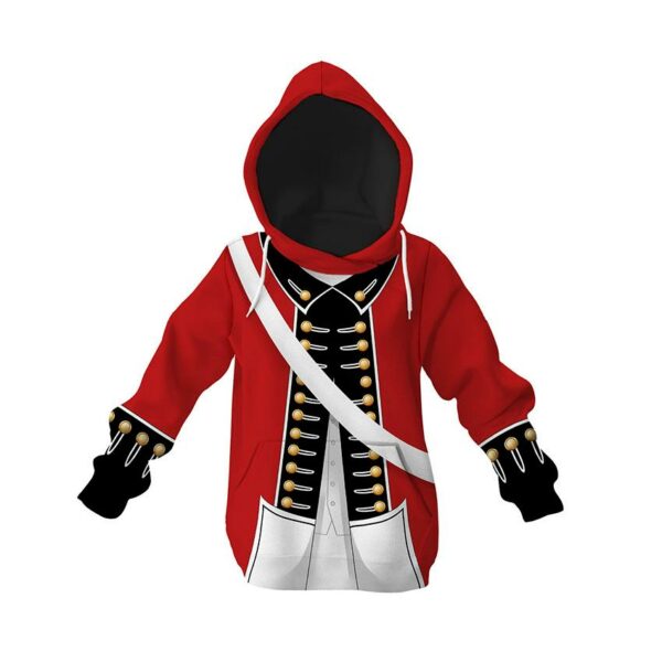 Худі дитяче з принтом «Британський червоний мундир. British Redcoat»