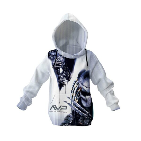 Худи детское с принтом «Чужой против Хищника. Эпическое противостояние. Alien vs Predator. Epic Showdown»