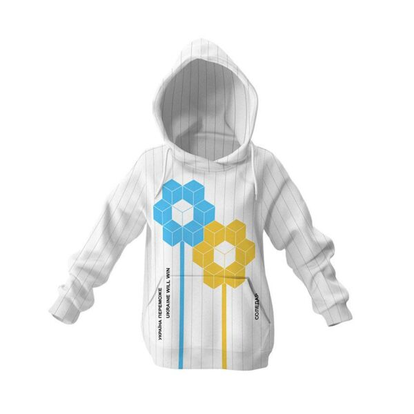 Худі дитяче з принтом «Квітки Перемоги. Соледар. Flowers of Victory. Soledar»