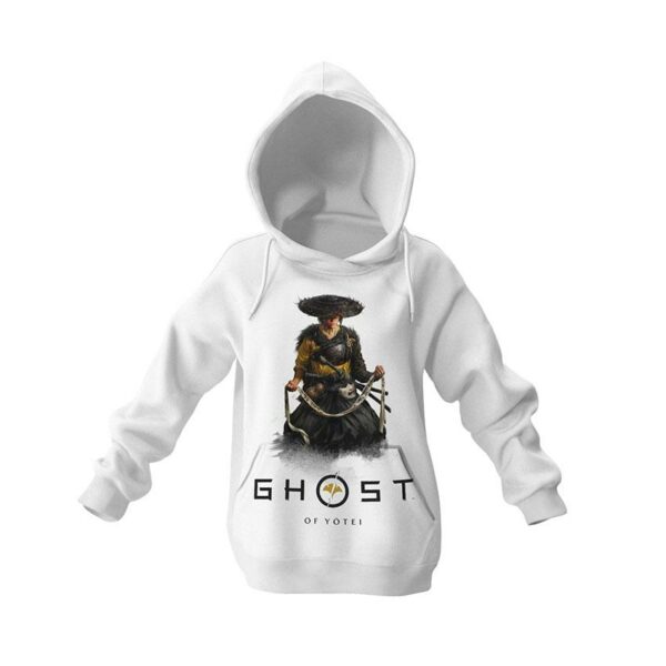 Худи детское с принтом «Призрак Йотей. Тень самурая. Ghost of Yotei. Samurai Shadow»
