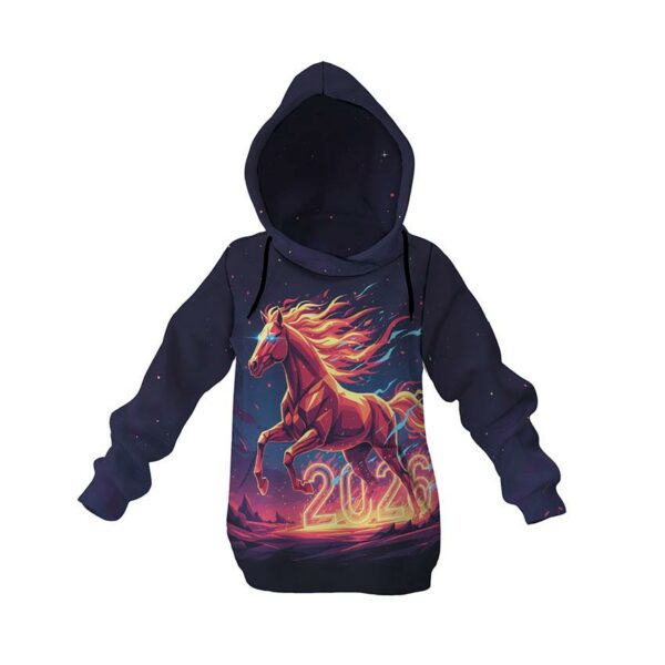 Худі дитяче з принтом «Рік Коня. Полум’яна Сила. Year of Horse. Flaming Power»