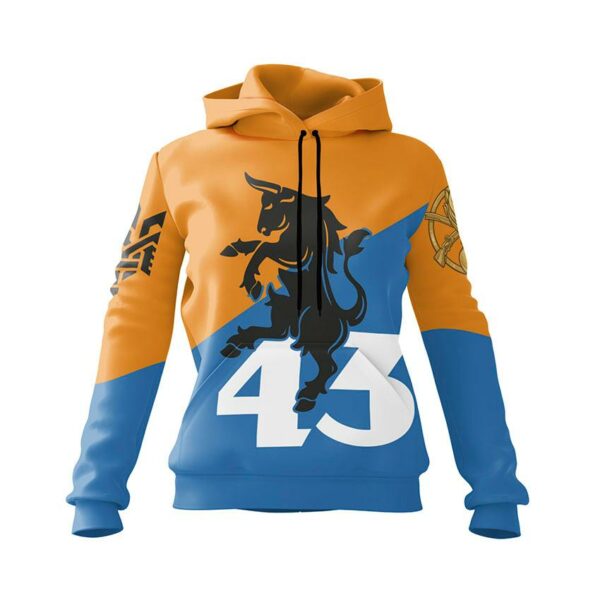 Худі жіноче з принтом «43-тя окрема механізована бригада. Переможний бик. Winning Bull»