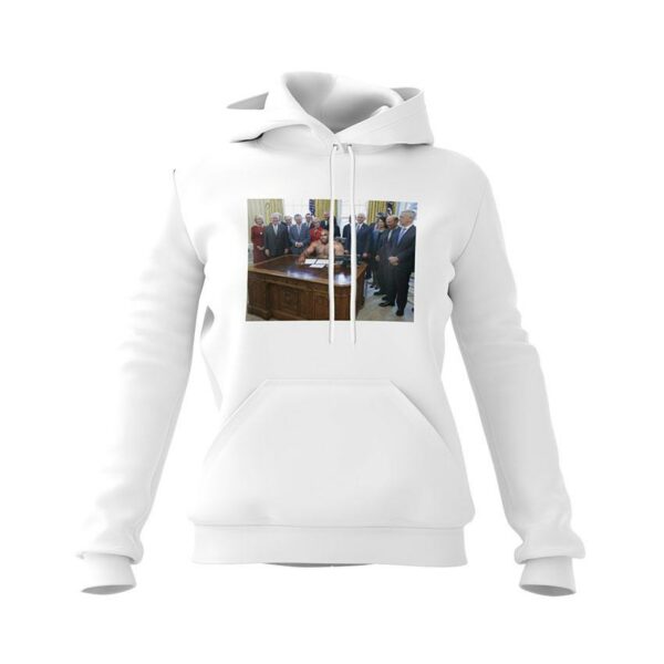 Худі жіноче з принтом «Баррі Вуд. Кабінет президента. Barry Wood. President's Office»