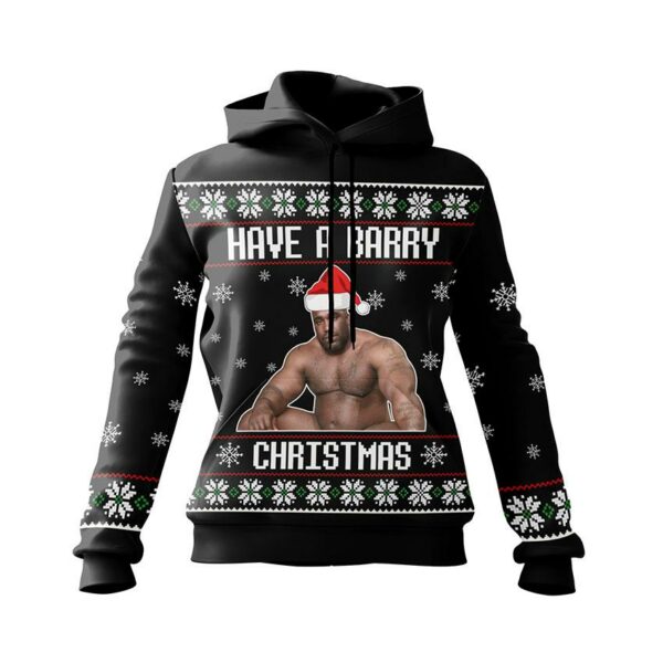 Худі жіноче з принтом «Баррі Вуд. Різдво. Barry Wood. Christmas»