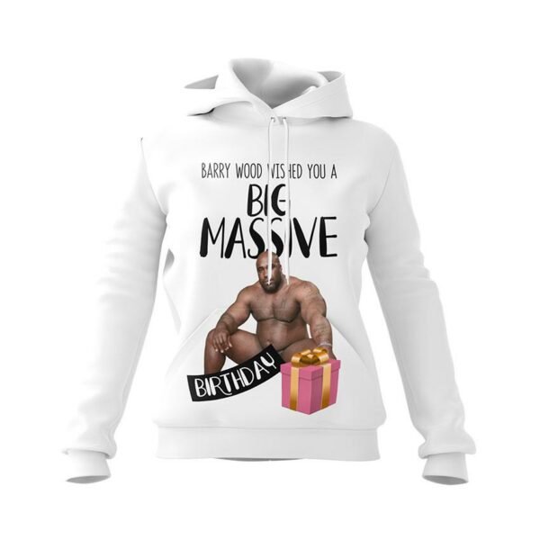 Худі жіноче з принтом «Баррі Вуд. Велике свято. Barry Wood. Big Celebration»