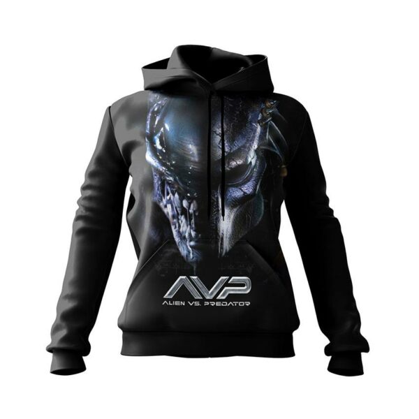 Худи женское с принтом «Чужой против Хищника. Alien vs Predator»