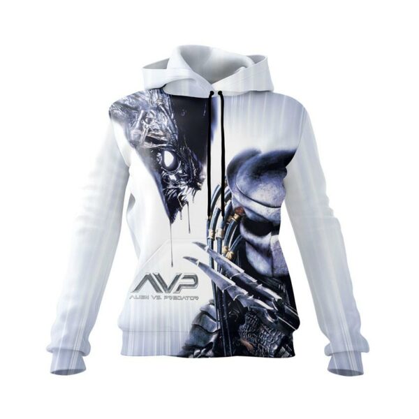 Худи женское с принтом «Чужой против Хищника. Эпическое противостояние. Alien vs Predator. Epic Showdown»