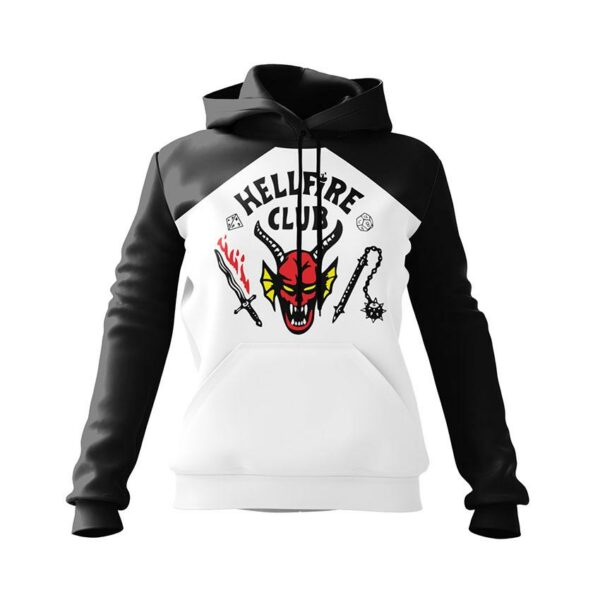 Худи женское с принтом «Клуб Адского Пламени. Очень странные дела. Hellfire club. Stranger Things»