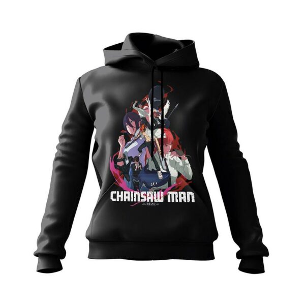 Худі жіноче з принтом «Людина-бензопила. Світ Демонів. Chainsaw Man. World of Devils»