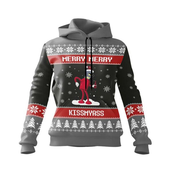 Худі жіноче з принтом «Різдвяний Бендер. Футурама. Christmas Bender. Futurama»