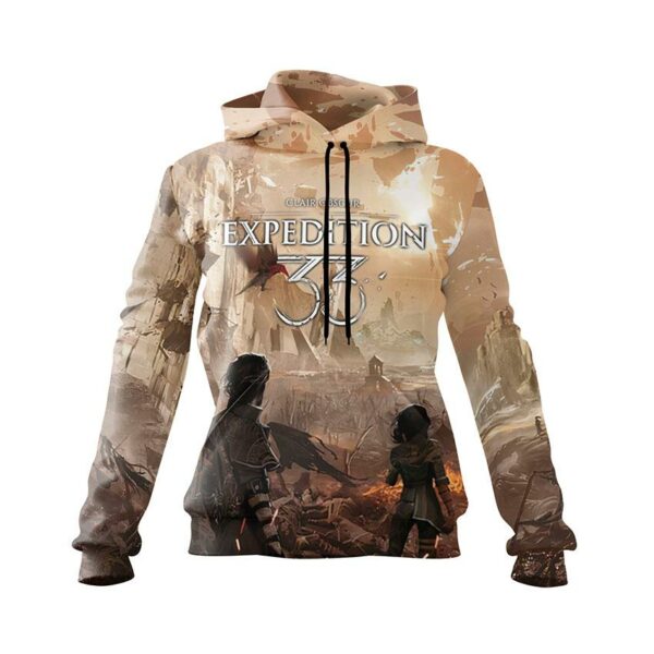 Худі жіноче з принтом «Руїни майбутнього. Ruins of Future. Clair Obscur: Expedition 33»