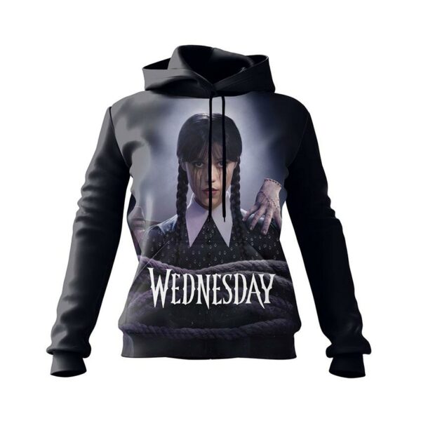 Худі жіноче з принтом «Венздей. Похмура краса. Wednesday. Gloomy Beauty»