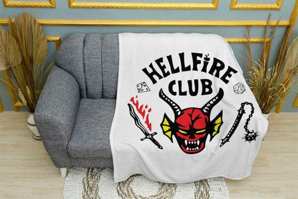 Плед «Клуб Пекельного Полум'я. Дивні Дива. Hellfire club. Stranger Things»