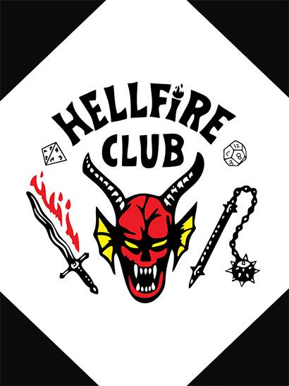 Плед «Клуб Пекельного Полум'я. Дивні Дива. Hellfire club. Stranger Things»