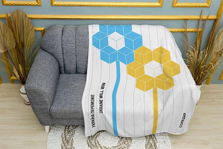 Плед «Квітки Перемоги. Соледар. Flowers of Victory. Soledar»