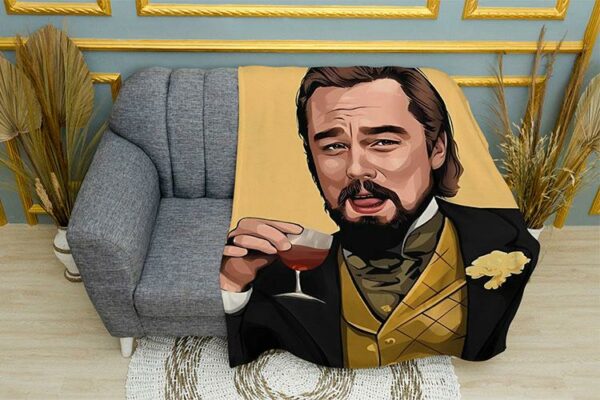Плед «Леонардо Ді Капріо. Келвін Кенді. Арт. Leonardo DiCaprio. Calvin Candy. Art»