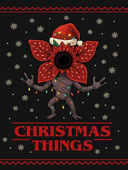 Плед «Санта Демогоргон. Очень странные дела. Santa Demogorgon. Stranger Things»