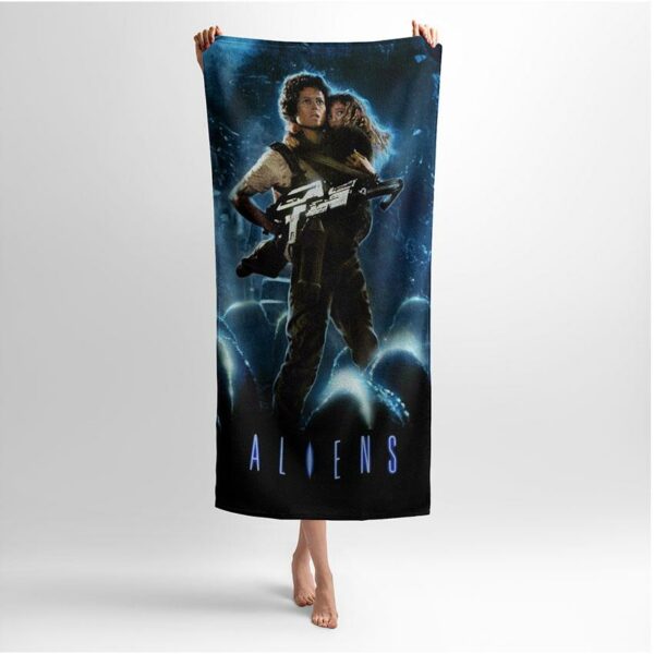 Полотенце с принтом «Чужой. Космический ужас. Alien. Cosmic Terror»