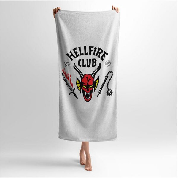 Полотенце с принтом «Клуб Адского Пламени. Очень странные дела. Hellfire club. Stranger Things»