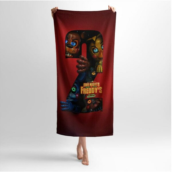 Рушник з принтом «П'ять ночей у Фредді 2. Аніматроніки поруч. Five Nights at Freddy's 2. Animatronics Near»