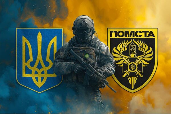 Прапор Луганський прикордонний загін «Помста» ДПСУ Воїн з гербом України та підрозділу