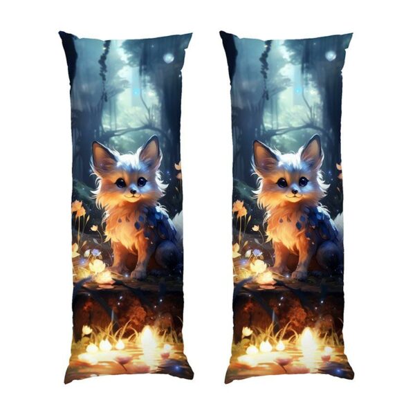 Дакимакура подушка для объятий «Лисичка. Сказочный лес. Арт. Fox. Fairytale forest. Art»