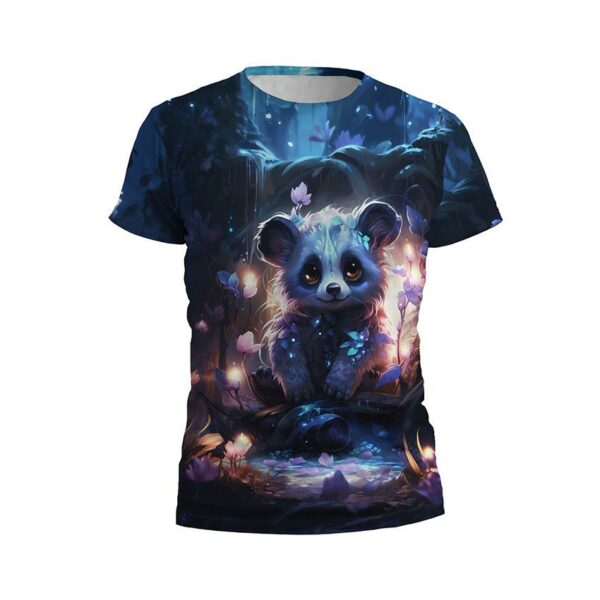 Футболка детская спортивная с принтом «Панда. Сказочный лес. Арт. Panda. Fairytale forest. Art»