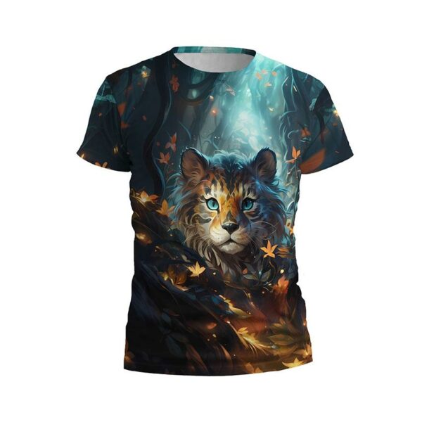 Футболка детская спортивная с принтом «Тигр. Сказочный лес. Арт. Tiger. Fairytale forest. Art»