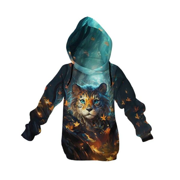 Худи детское с принтом «Тигр. Сказочный лес. Арт. Tiger. Fairytale forest. Art»