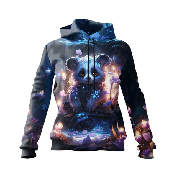 Худі жіноче з принтом «Панда. Казковий ліс. Арт. Panda. Fairytale forest. Art»