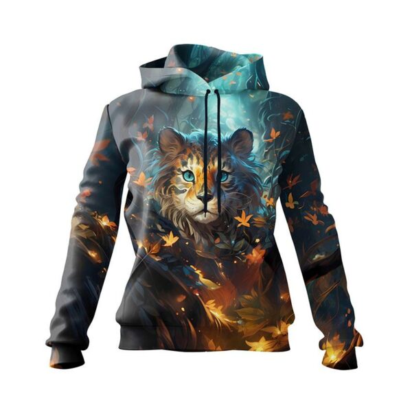 Худі жіноче з принтом «Тигр. Казковий ліс. Арт. Tiger. Fairytale forest. Art»