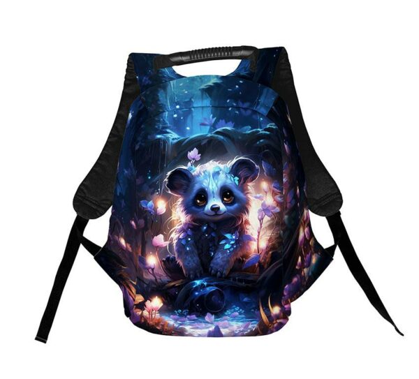 Рюкзак антикрадій з принтом "Панда. Казковий ліс. Арт. Panda. Fairytale forest. Art"