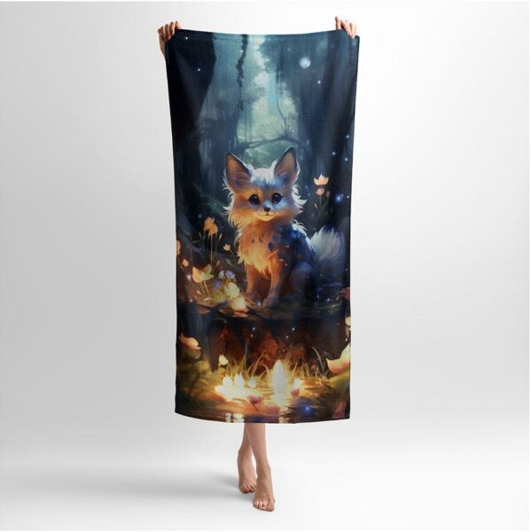 Полотенце с принтом «Лисичка. Сказочный лес. Арт. Fox. Fairytale forest. Art»