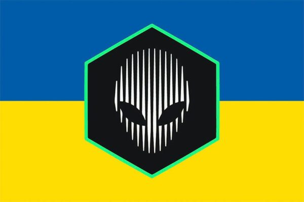 Флаг 412-я отдельная бригада беспилотных систем «NEMESIS» (412 ОБрБпС) ВСУ сине-желтый