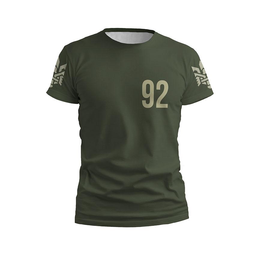 Футболка мужская спортивная с принтом «92-я отдельная штурмовая бригада. Украинская тактика. Ukrainian Tactics»