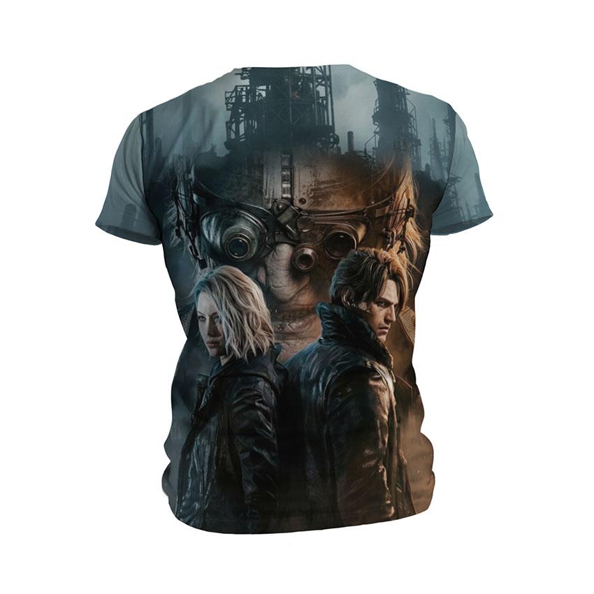 Футболка мужская спортивная с принтом «Обитель зла. Реквием. Город ужаса. Resident Evil. Requiem. City of Horror»