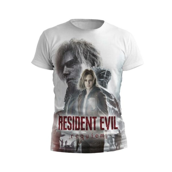 Футболка мужская спортивная с принтом «Обитель Зла. Реквием. Туман апокалипсиса. Resident Evil. Requiem. Apocalypse Fog»