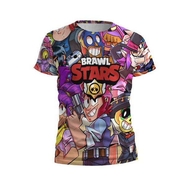 Футболка дитяча спортивна з принтом «Бравл Старс. Персонажі. Brawl Stars. Characters»