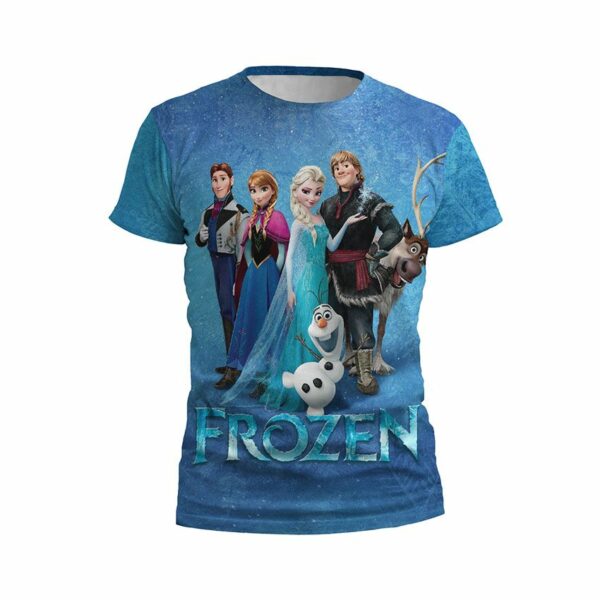 Футболка дитяча спортивна з принтом «Крижане серце. Друзі Ельзи. Frozen. Elsa's Friends»